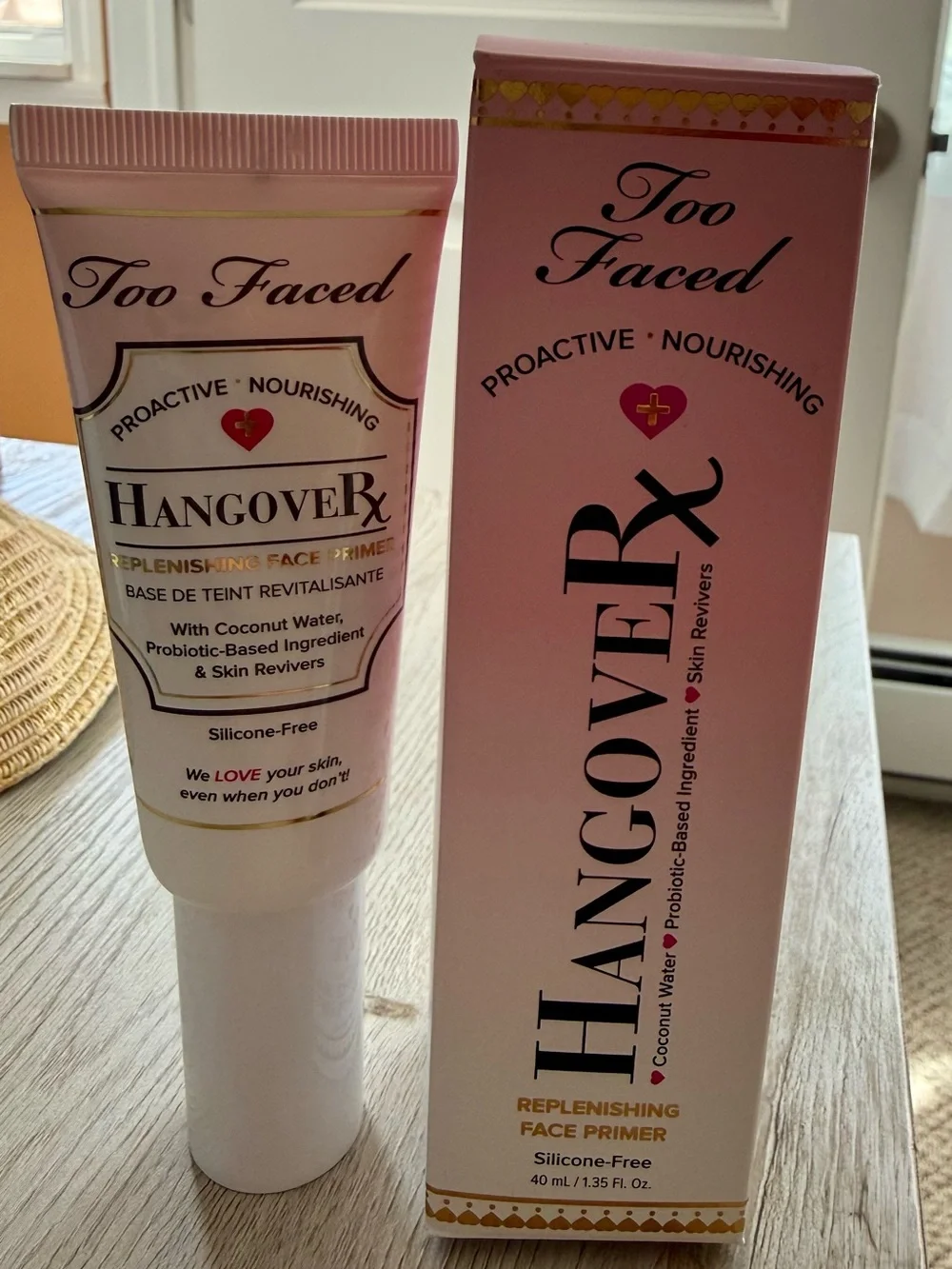 Too Faced Hangover Rx Replenishing Face Primer - Pink & White Packaging
